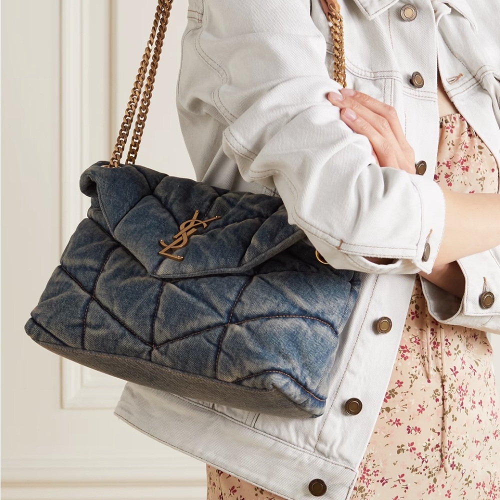 Yves Saint Laurent Blue Denim Lou Lou - Picture 10 of 11